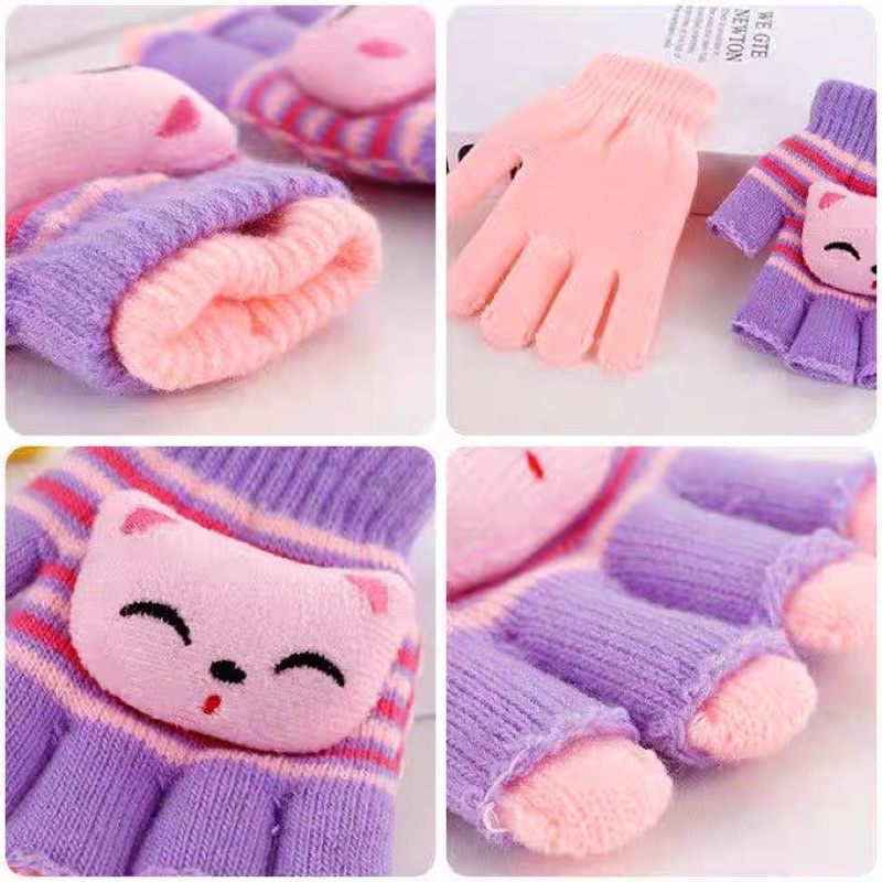 Sarung tangan anak winter gloves kids knit rajut import musim dingin hangat children glove