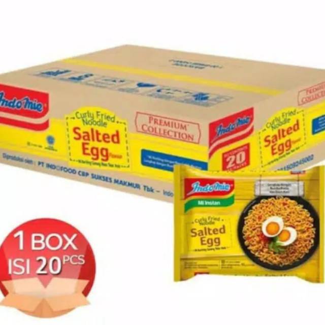 Satu dus Indomie Salted Egg. Telur Asin..