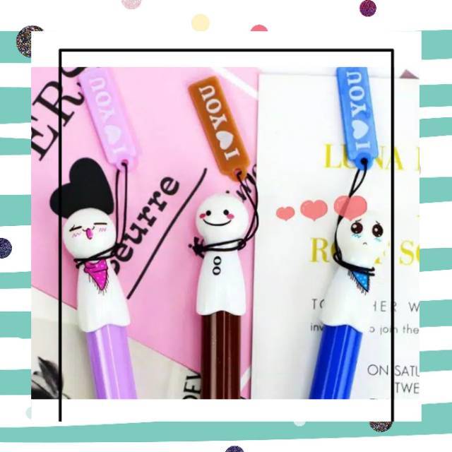 

GP011 BOLPEN PULPEN SUNNY DOLL TERU TERU BOZU TINTA GEL INK PEN NEEDLE BLACK HITAM LEIDIS STATIONARY