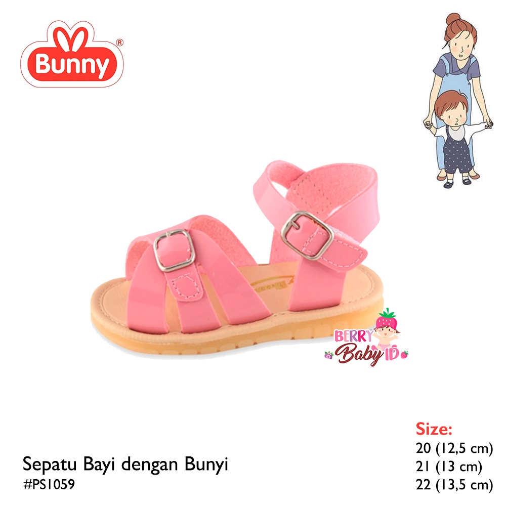 Lusty Bunny Sepatu Sandal Bayi Bunyi Cit Cit Prewalker LSH020 PS-1059 Berry Mart