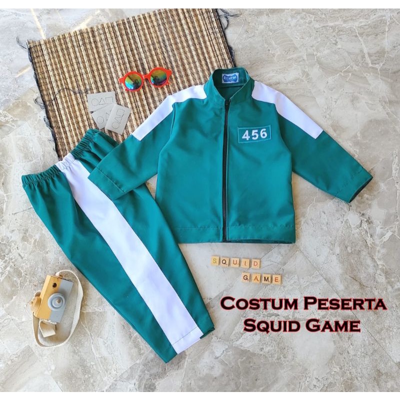 BAJU SQUID GAME/KOSTUM SQUID GAME/ BAJU BONEKA SQUID GAME/ KOSTUM PESERTA SQUID GAME