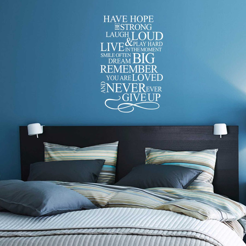 Stiker Dinding Quotes Have Hope Kamar Rumah Kantor Toko Cafe