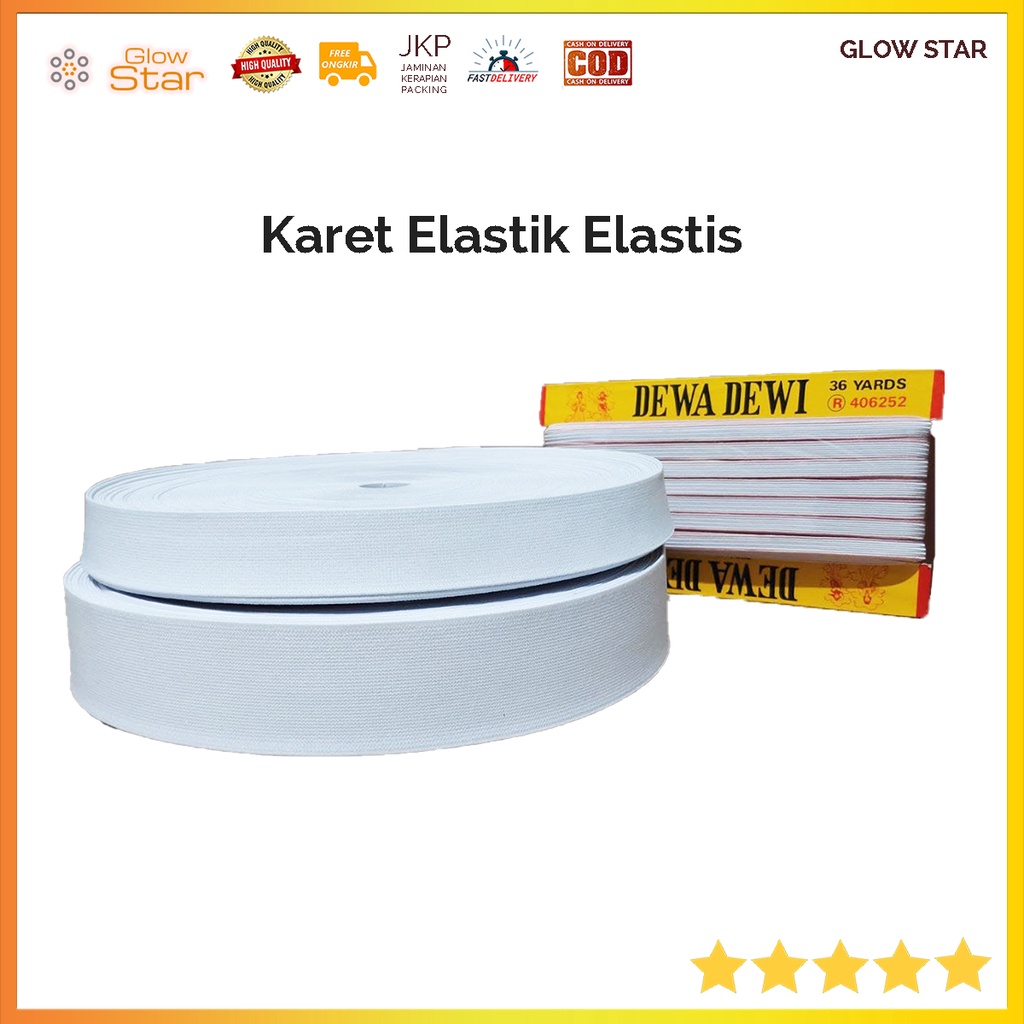 Karet Elastik Elastis 0.8 2.5 3.8 cm Kecil Sedang Besar meteran Kualitas Super Tebal