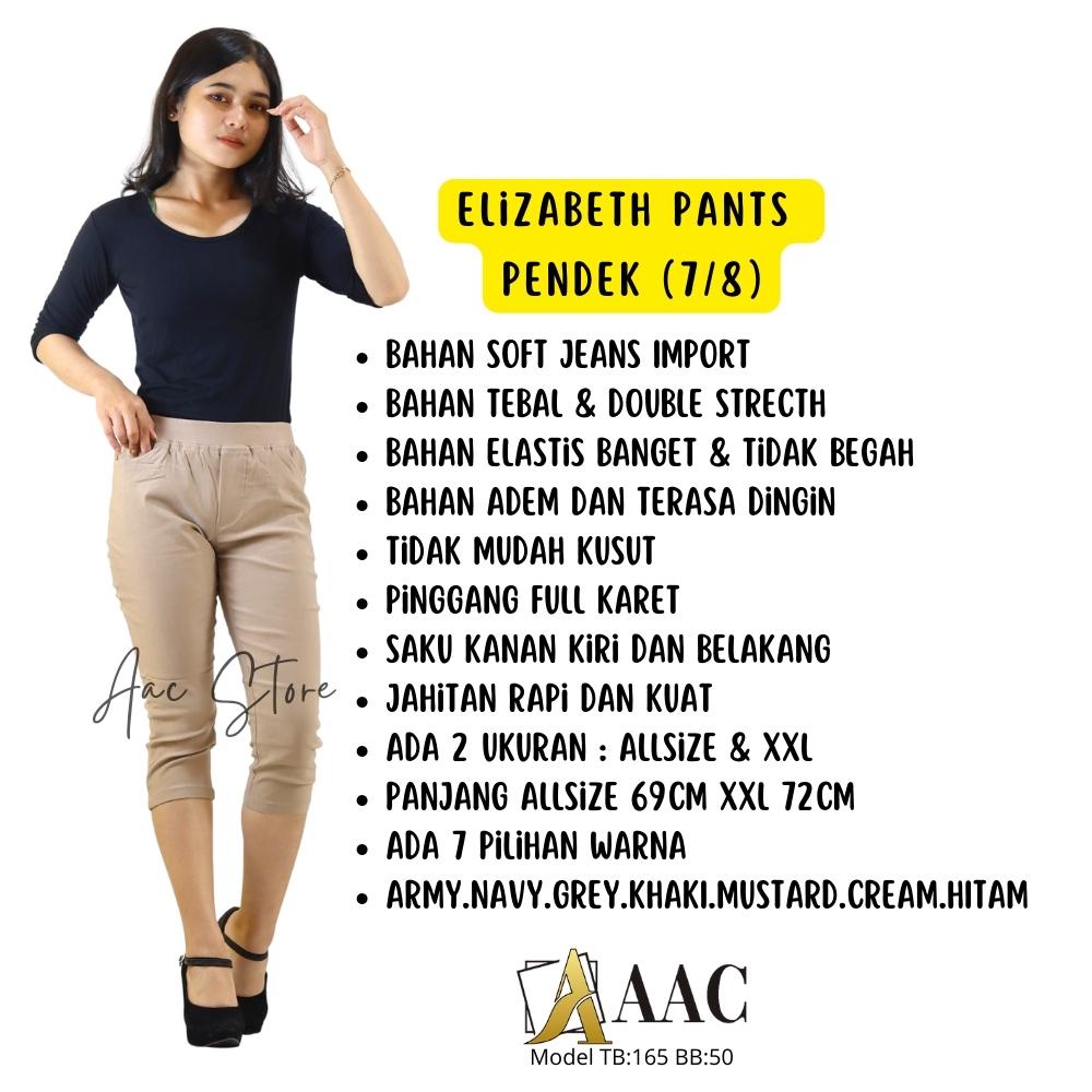 Celana Wanita 7/8 Bahan Tebal dan Stretch / Elizabeth Pants 7Per8