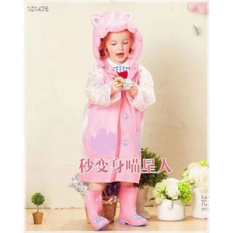 Jas Hujan Anak Import / Mantel Hujan Karakter Lucu &amp; Unik