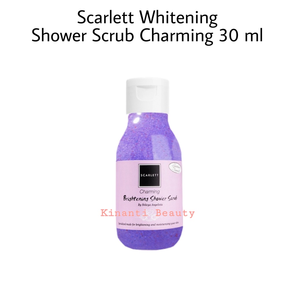 Paket Kosmetik Maybelline 5 in 1 + Scarlett Whitening Shower Scrub Original - Bedak - Maskara - Eyeliner - Lipcream - Pensil Alis - Scarlett Whitening Shower Scrub Charming - Jolly - Freshy - Gratis Tas Kosmetik Pouch-5