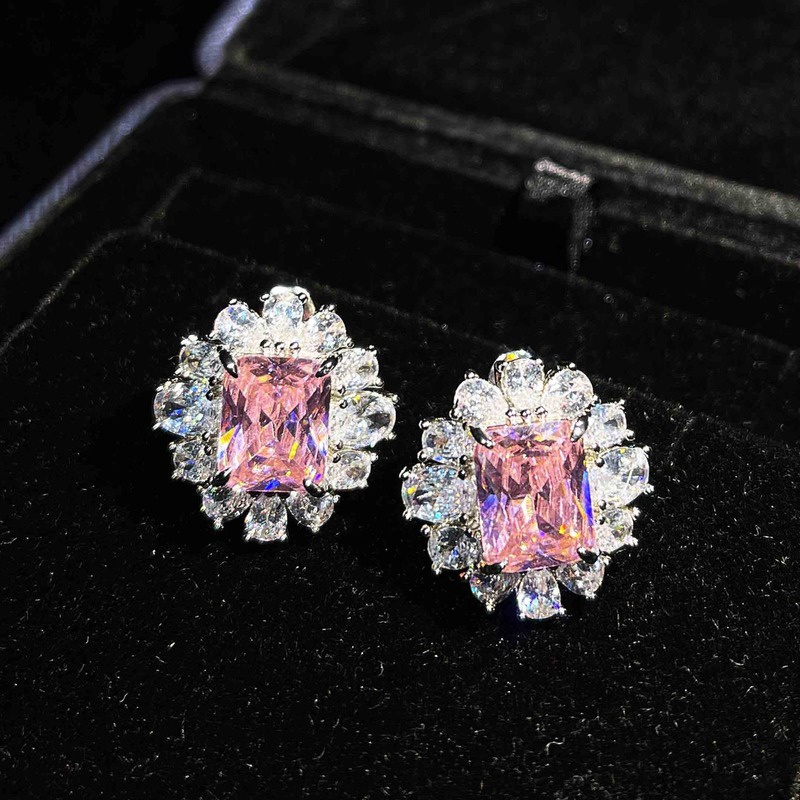 Luxury Jewelry Color Moissanite Jewelry Set