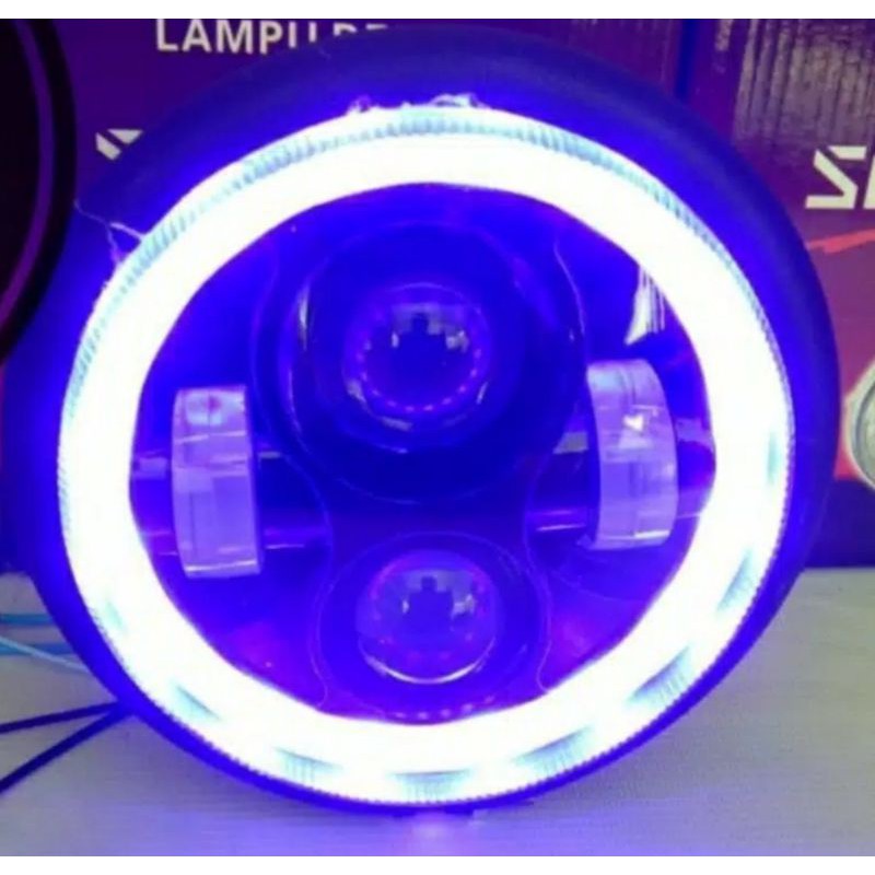 lampu depan cb100 daymaker +aangel eyes