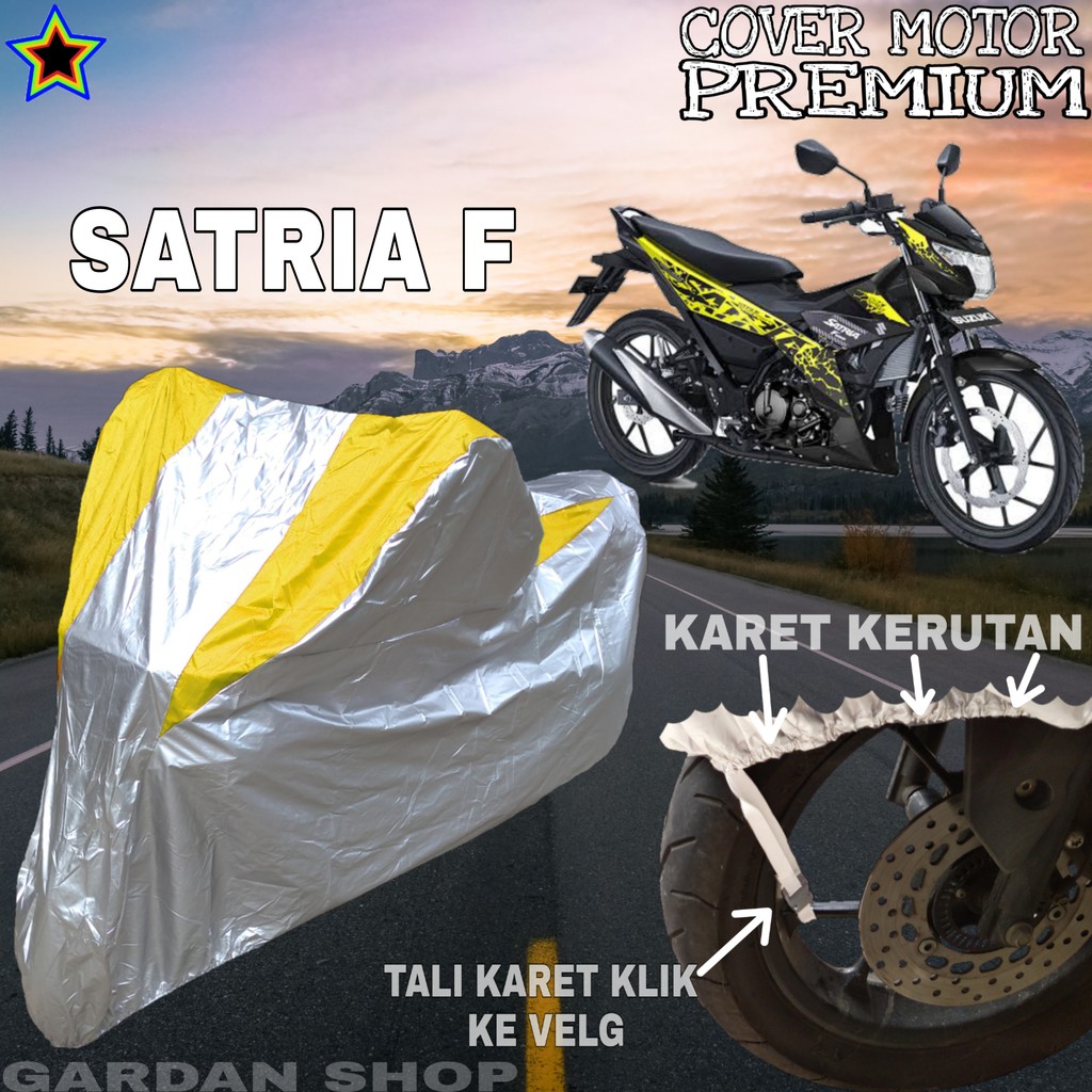 Sarung Motor SATRIA F Silver KUNING Body Cover Satria PREMIUM