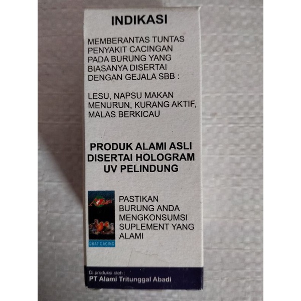 ALAMI BIRD CARE OBAT CACING 15 ml - Memberantas Tuntas Penyakit Cacingan Pada Burung