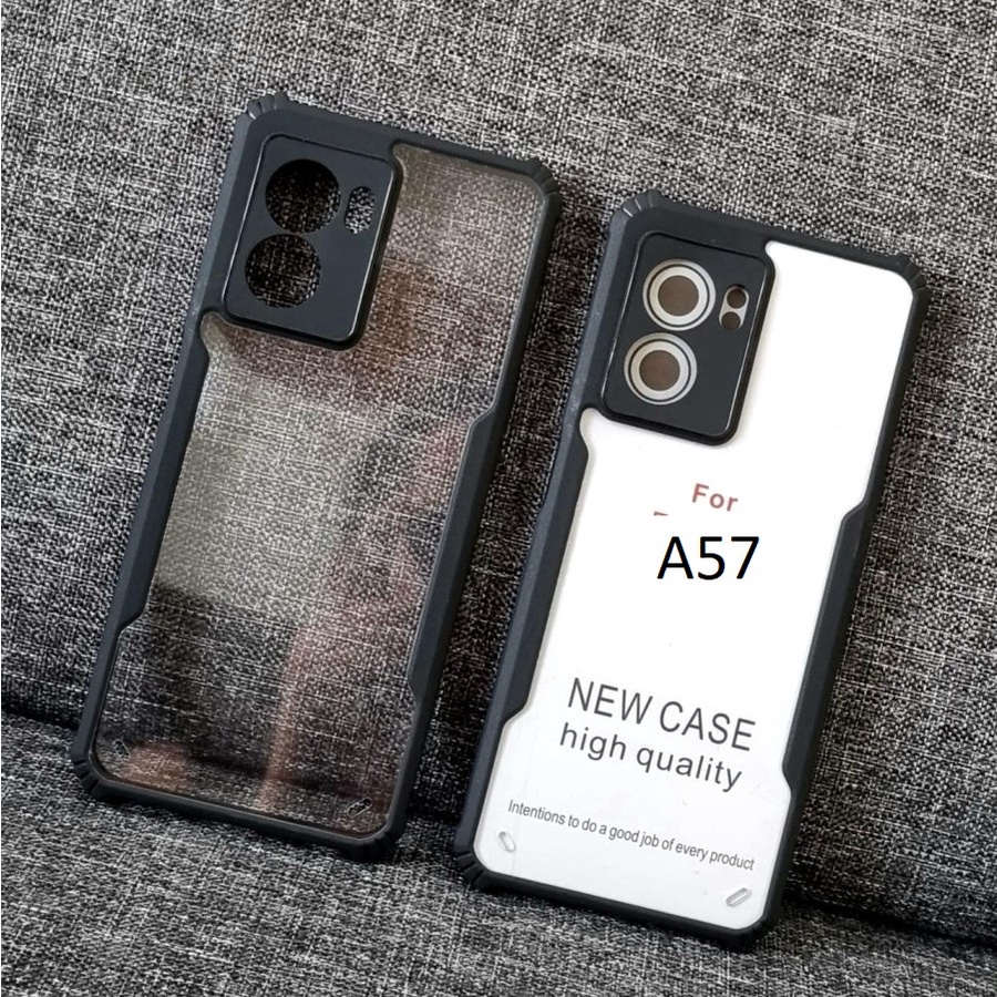 OPPO A77S A17 A17K A57 2022 A55 A76 A96 CASE SHOCKPROOF HARDCASE FUZE BENING CLEAR TRANSPARAN HARD BUMPER IPAKY BENING CASING PROTECT CAMERA COVER PELINDUNG KAMERA