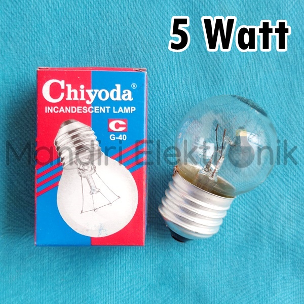 Lampu Pijar Chiyoda Kuning 5 Watt Lampu Ayam Chiyoda - Dop Pijar Chiyoda 5W 5 Watt