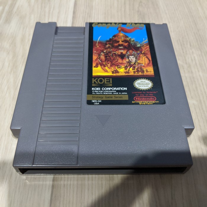 Kaset Nintendo NES original GENGHIS KHAN USA [SUPER RARE]