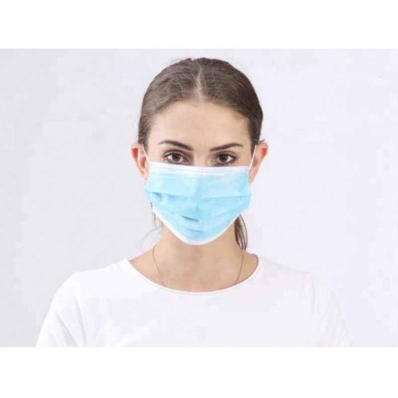 Vinztstore - Masker Telinga Earloop 3ply Isi 50pcs Facemask Masker Medis