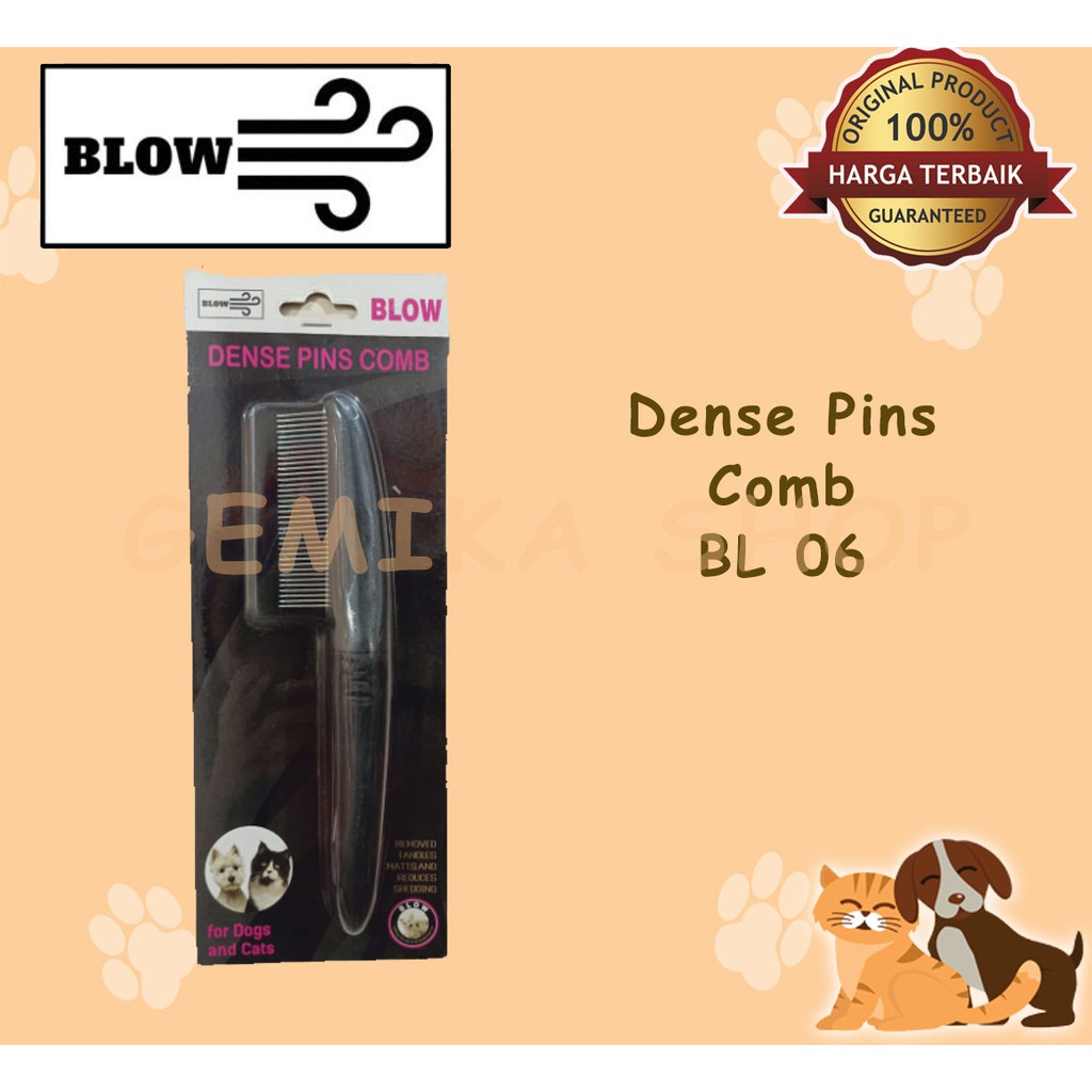 Sisir Kutu Anjing Kucing Kelinci Blow Dense Pins Comb