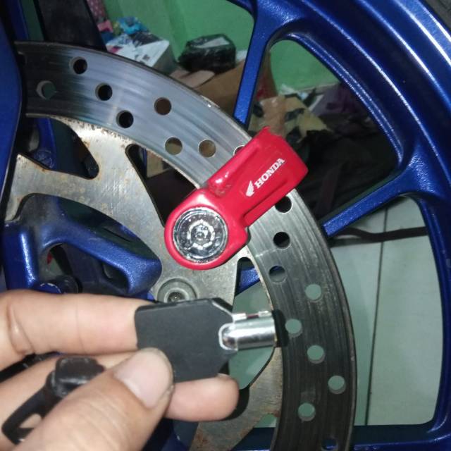 Gembok cakram original honda asli bersertifikat ahm bisa buat semua merk motor