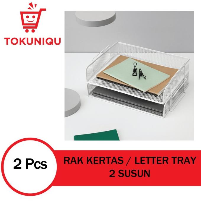 

Office & Stationery | Document Organizer | Rak Dokumen Kertas 2 Susun Besi Letter Tray Paper Tray Organizer | Best Seller