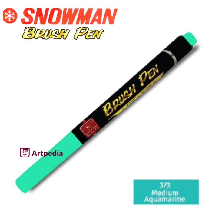 

kaligrafi-perlengkapan- snowman brush pen - medium aquamarine / brush pen snowman bm-1