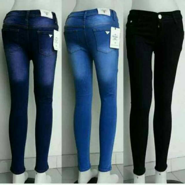Celana jeans wanita dongker/ biru laut/ hitam
