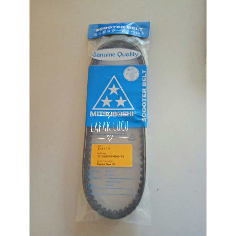 Van Belt fan belt Kymco Kymco 110cc, Free LX, Libero