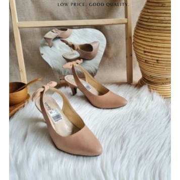 Sepatu High Heels Wanita/Heels Wanita Sintetis 5cm - Hitam