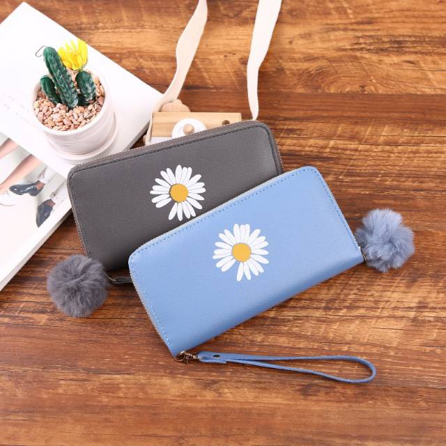 EV -D61 DOMPET WANITA PANJANG MOTIF BUNGA  ALA FASHION KOREA CANTIK