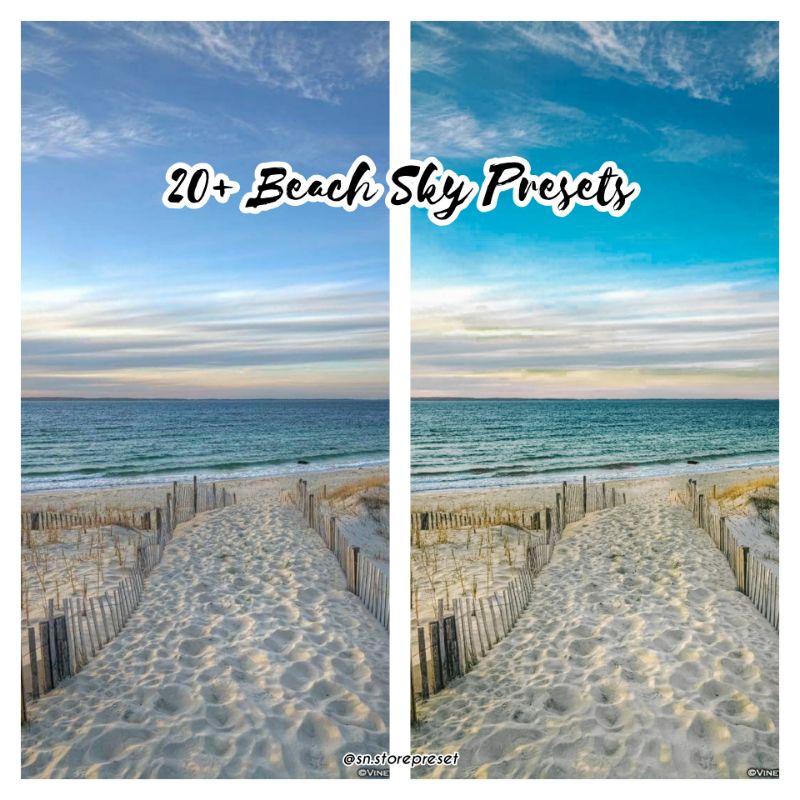 20+ PRESET LIGHTROOM BEACH SKY SERIES For IOS &amp; Android