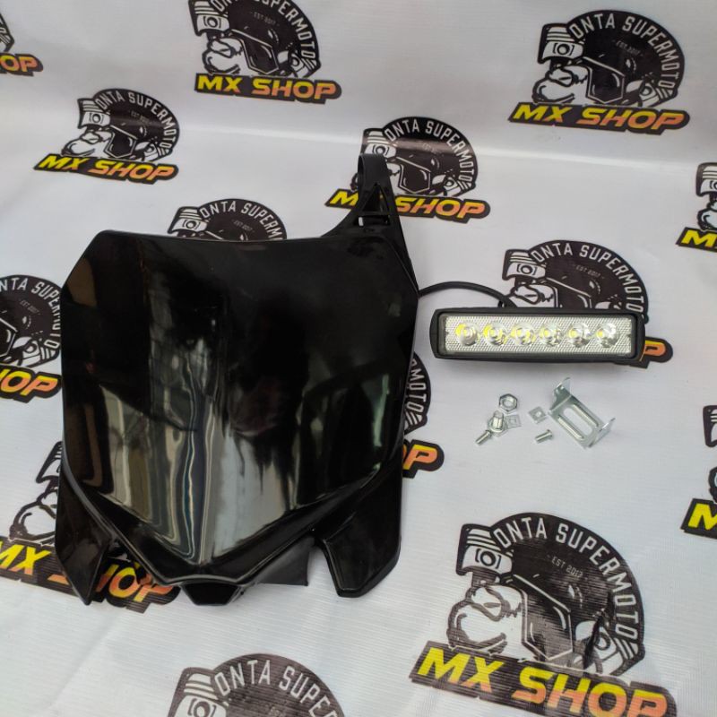 Set papan crf 250 + lampu led bar 6 mata pnp klx crf dtracker