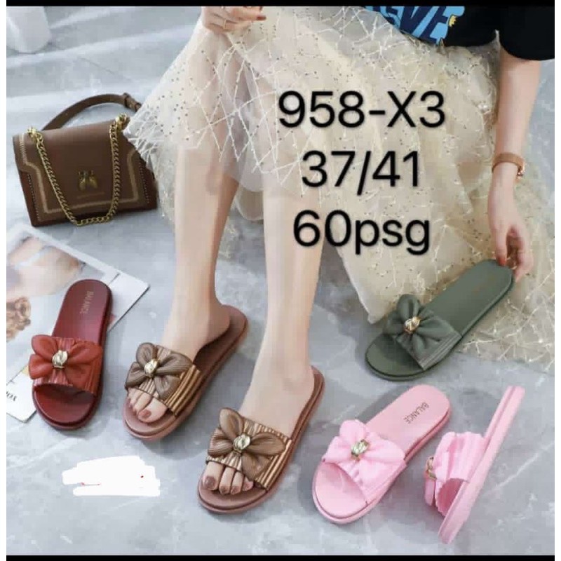 SANDAL JELLY SLOP BALANCE 958-X3 SANDAL SLOP MOTIF PITA TERBARU