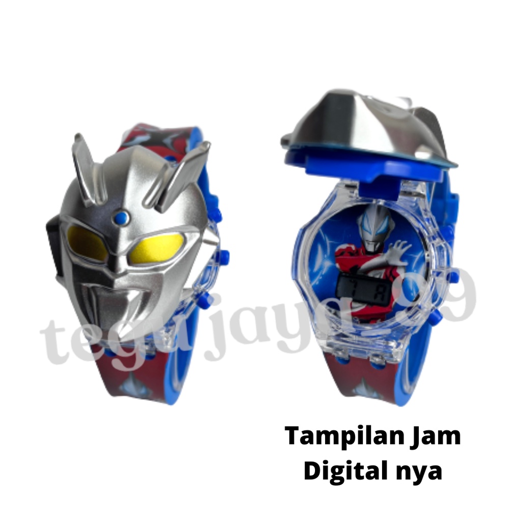 JAM TANGAN FASHION ANAK LAKI LAKI LAMPU DAN MELODY KARAKTER ULTRAMAN ZERO TE1055