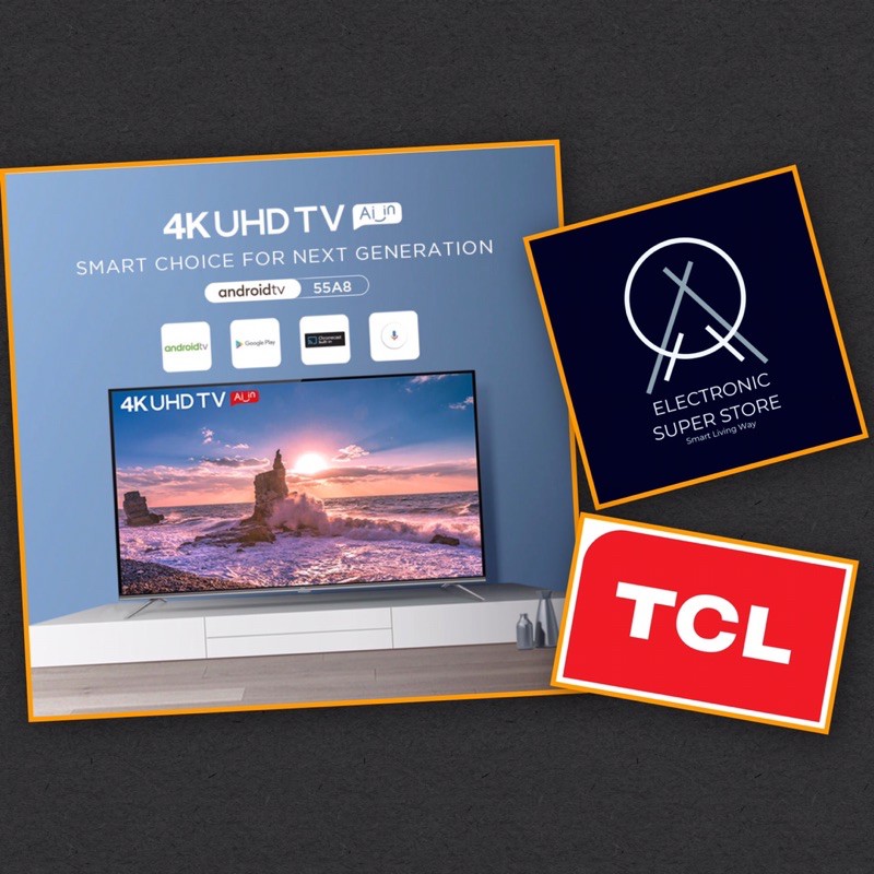 TV LED 55INCH TCL 55A8 ANDROID SMART TV 4K UHD