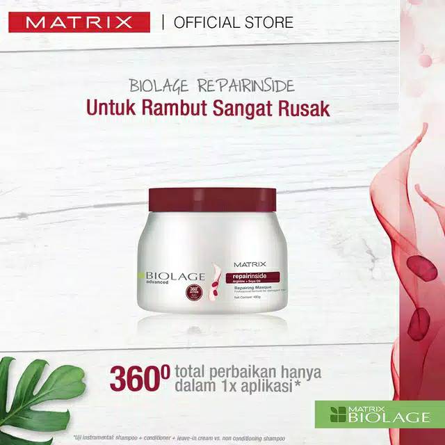 MATRIX MASKER RAMBUT Biolage Repairinside Mask 490 GR UNTUK RAMBUT RUSAK