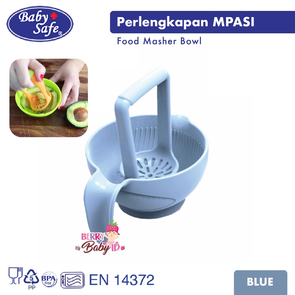 Baby Safe Food Masher Bowl Mangkok Grinder Perlengkapan MPASI Bayi BBS028 Berry Mart