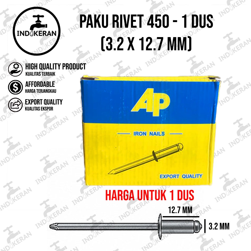 INDOKERAN - Paku Rivet 450 - 1 Dus - High Quality