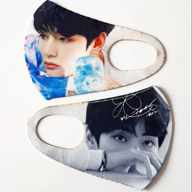 MASKER SCUBA TAEHYUNG BTS FULL PRINTING KPOP BANGTAN BOYS MEMBER MASKER KOREA MASKER KAIN SCUBA