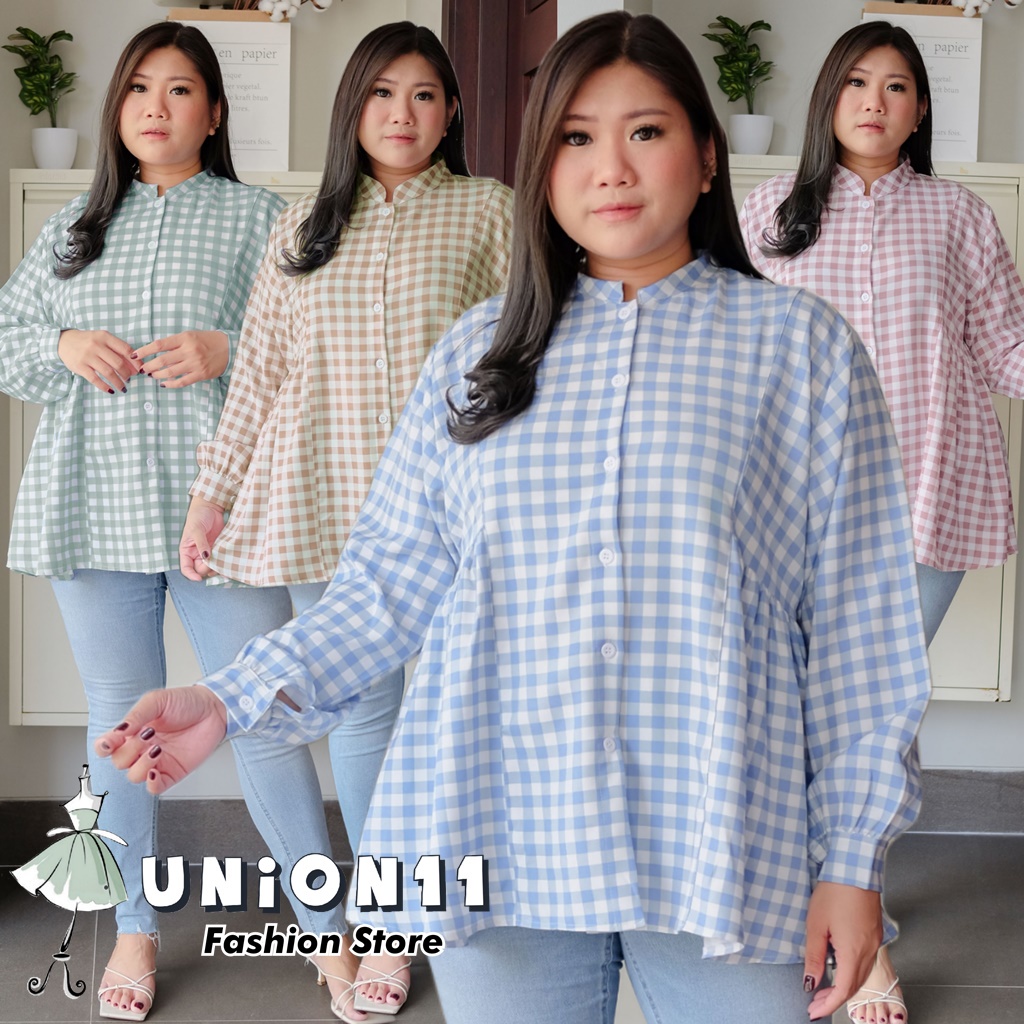 UNION11 - ATASAN JUMBO WANITA LD 120 / BAJU JUMBO WANITA / BAJU KERJA WANITA BIGSIZE / BLOUSE JUMBO WANITA / ATASAN JUMBO XXXL WANITA NAJWA