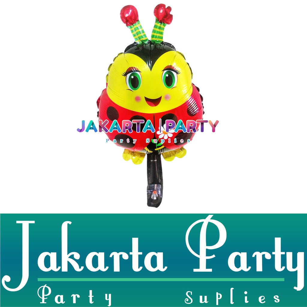 Balon Foil Kumbang / Balon Animal / Balon Foil Lady Bug / Balon Hewan