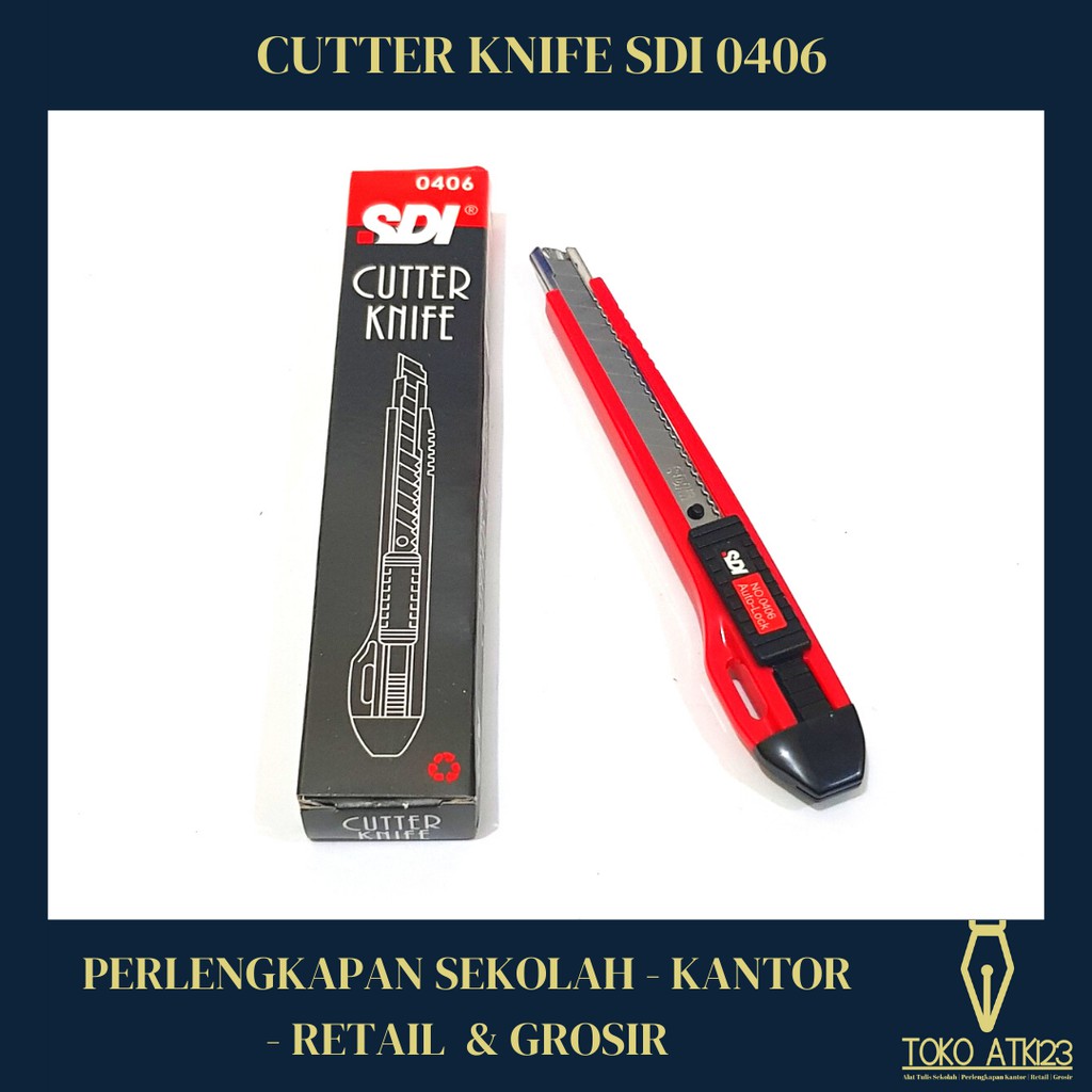 Cutter / Pemotong Kertas / Pisau Cutter Merk SDI 0406