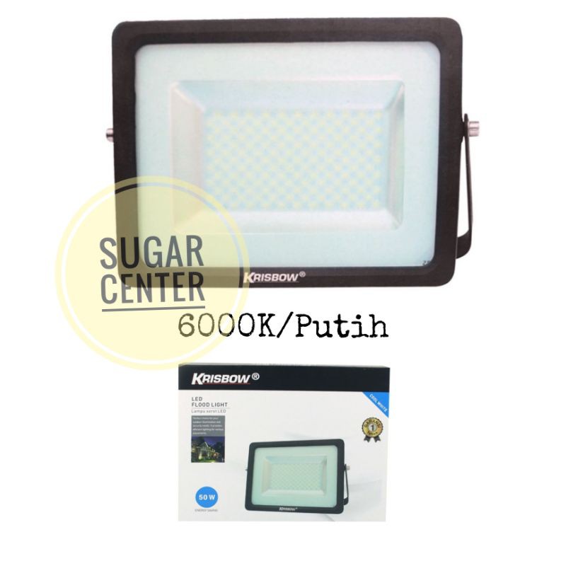 Krisbow Lampu Sorot LED 50 Watt Ip65/Lampu Sorot Outdoor/Lampu Sorot Tahan Cuaca/Lampu Sorot LED