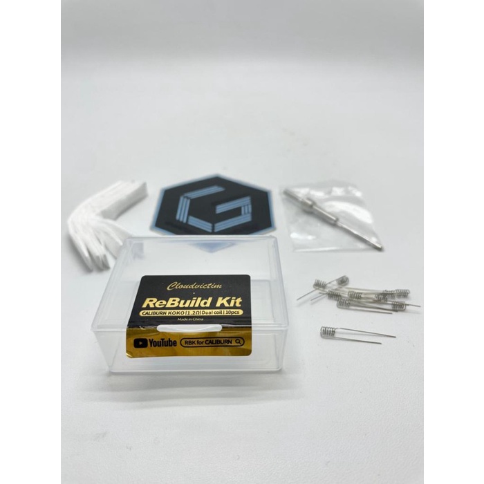 Cloudvictim Rbk Caliburn KOKO 1.2 ohm Dual Coil 10pcs Rebuild Kit