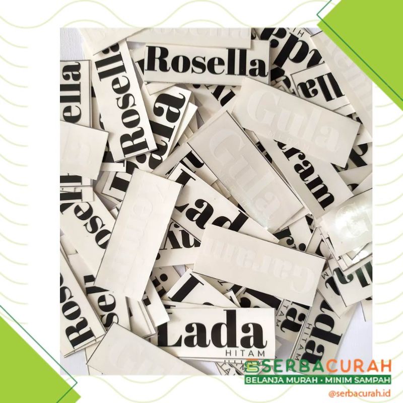 

Sticker Label Jar Transparan | Varian Tulisan tercantum di Deskripsi