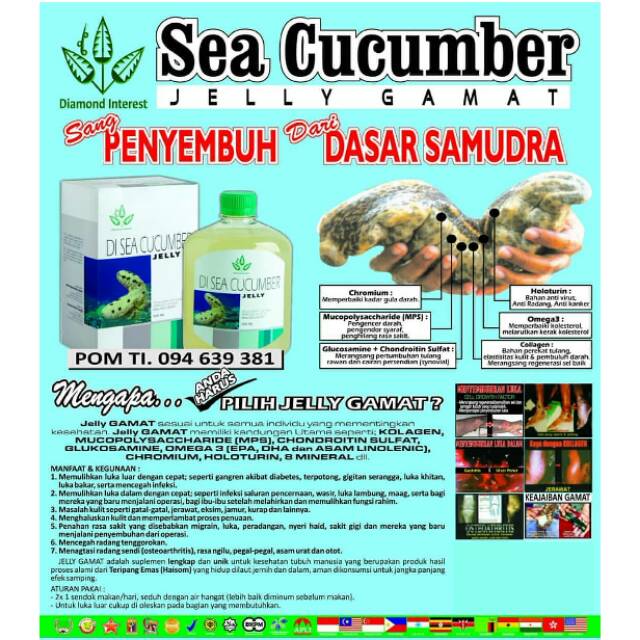 Diamond interest jelly gamat / sea cucumber 250ml n 500ml