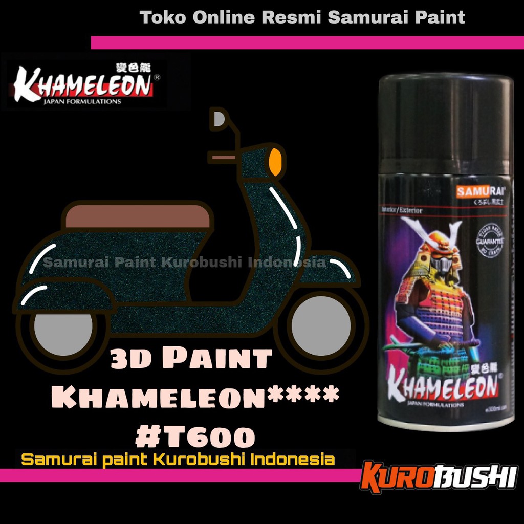 Samurai Paint 3D PAIN KHAMELEON GREEN T600 Bunglon Warna Hijau Cat Semprot Aerosol Samurai