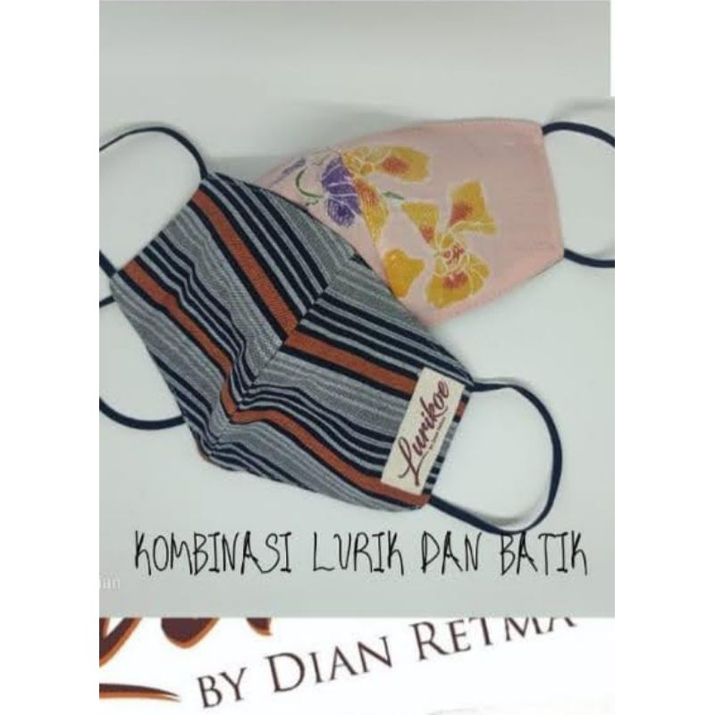 masker*kain*lurik*kombinasi*batik