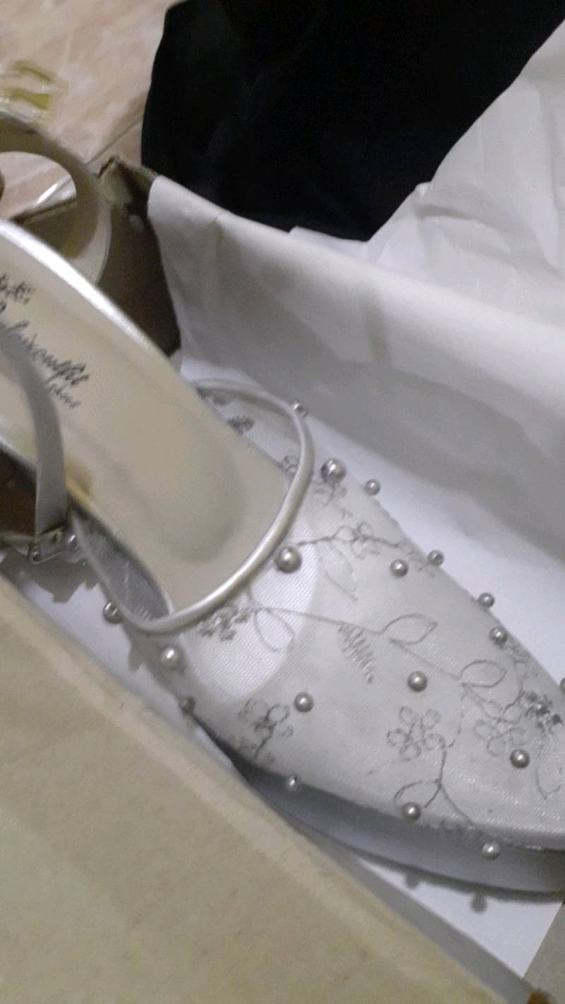 Sepatu Purri Rosegold Abstrak Lace Mutiara Tabut Tinggi 12cm