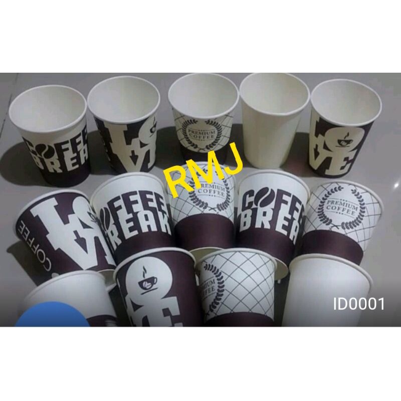 

PAPERCUP 9 OZ MOTIF / PAPER CUP 9 OZ MOTIF / GELAS KOPI 9 OZ isI 50 pcs