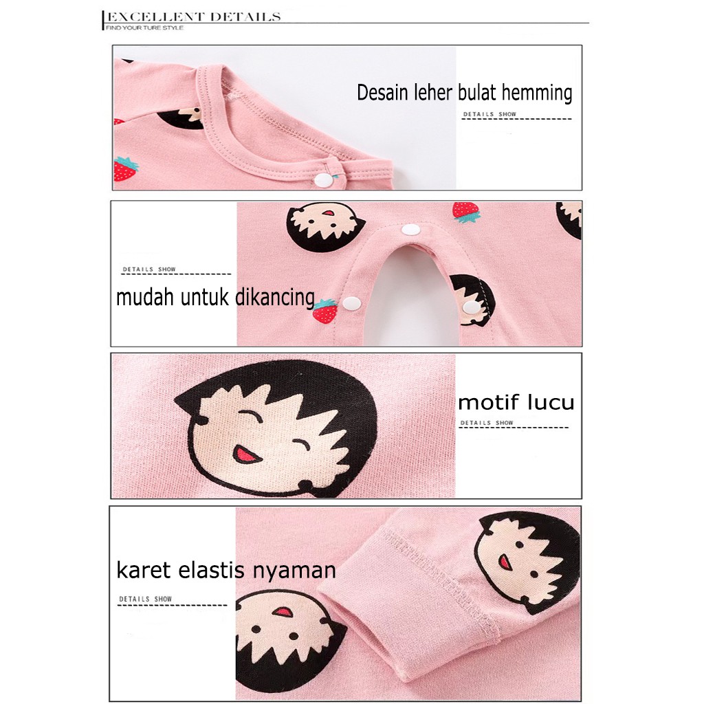 【Happy Baby】0-18Bulan Jumper Panjang  Baju Kodok Lengan Panjang Bayi New Born  CP001