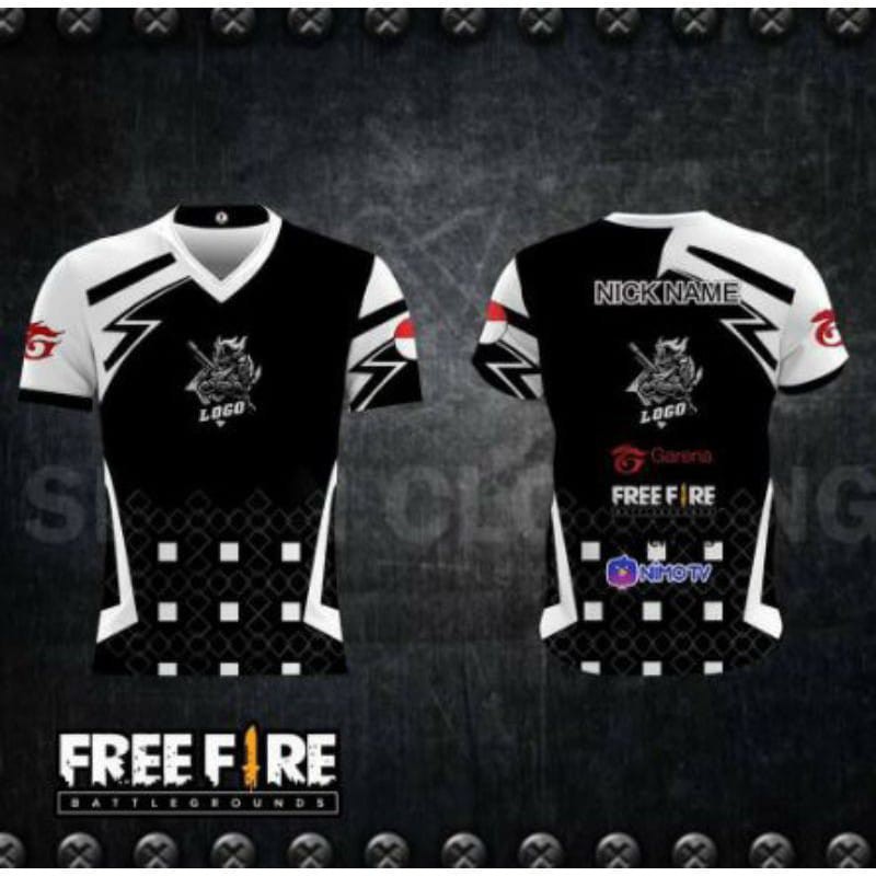 Jersey Kaos Baju Guild Gaming Free Fire Bisa Custom Nama dan Logo