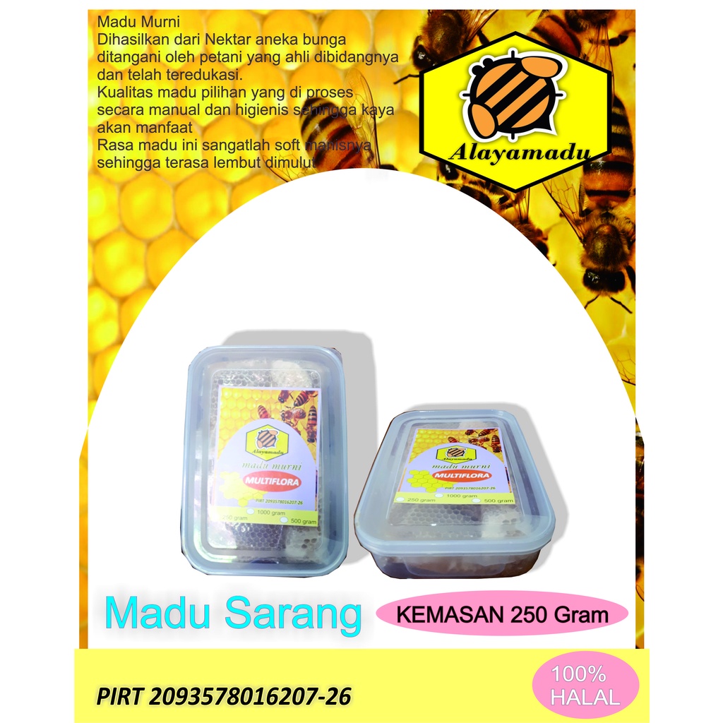 

Madu Sarang Nektar Bunga 250 gram 100% Asli