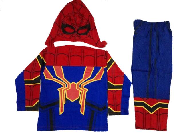 Baju Kostum Anak Spiderman III Far From Home Setelan Panjang Superhero Avengers Lakilaki